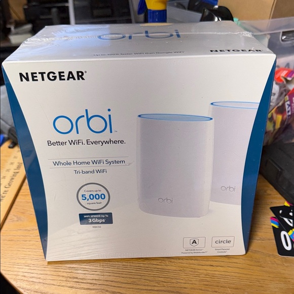 (015) NETGEAR Orbi Whole Home WiFi System - White with Blue Accents